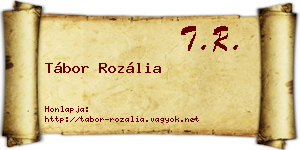 Tábor Rozália névjegykártya