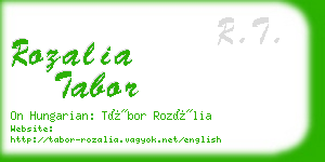 rozalia tabor business card